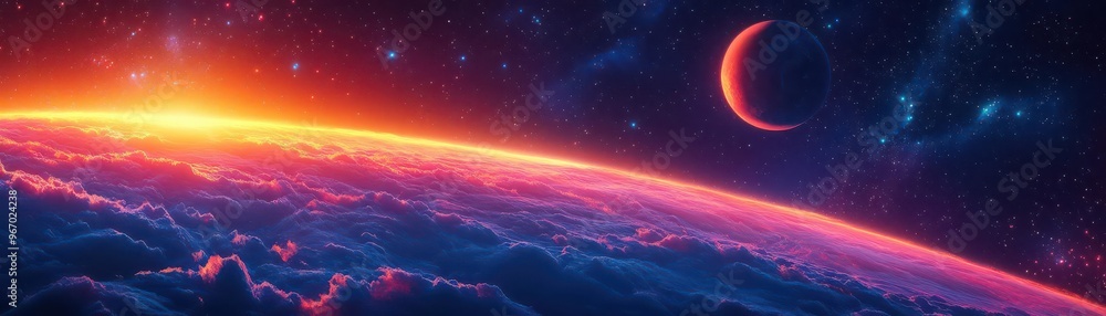 Space exploration flat design top view astronomy animation Splitcomplementary color scheme Space exploration flat design top view astronomy animation Splitcomplementary color scheme