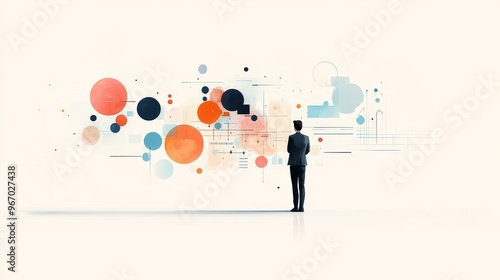 Wallpaper Mural Leading with Vision: Watercolor Business Leader Strategizing with Roadmap in a Strategy Session Torontodigital.ca