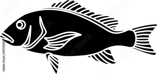 Snapper fish illustration vector
