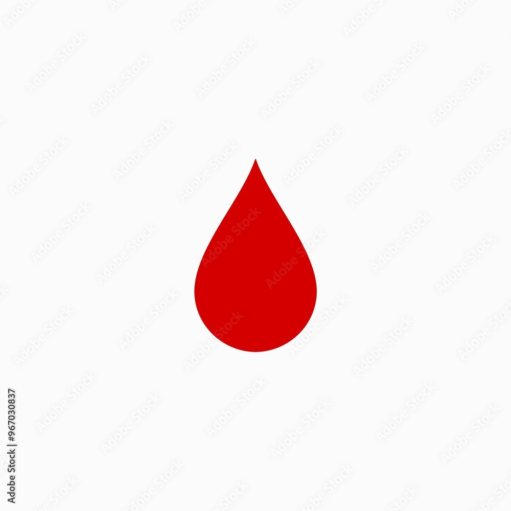 Red blood drop icon isolated on white background. Red blood drop icon isolated on white background.