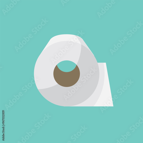 Toilet Paper Illustration, Toilet Paper Icon, Paper Roll, Bathroom Wipes, Bathroom Tissue, Vector Illustration Background