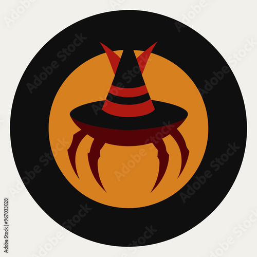 A round tile with a magical hat and claw summer