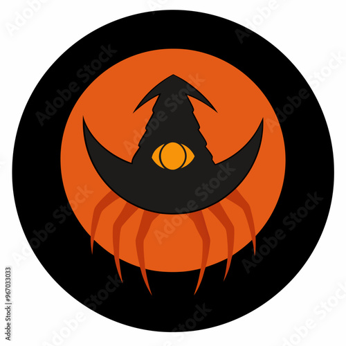 A round tile with a magical hat and claw summer