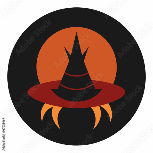 A round tile with a magical hat and claw summer