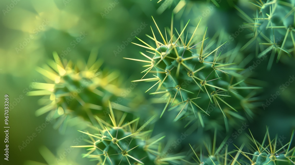 Close-up of cactus thorns and spines, natural background. Succulent plant Close-up of cactus thorns and spines, natural background. Succulent plant
