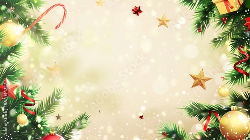 A captivating background for a poster that combines the essence of New Year's Day and Christmas. The background might feature elements like fireworks for New Year's and Christmas trees