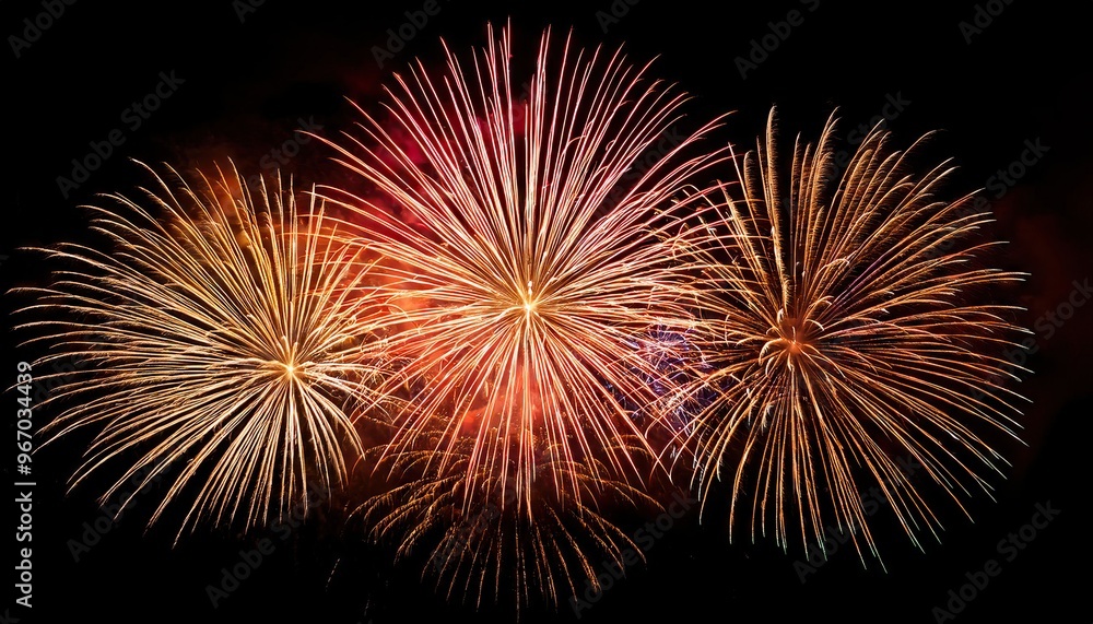 new year Fireworks on black Background new year Fireworks on black Background