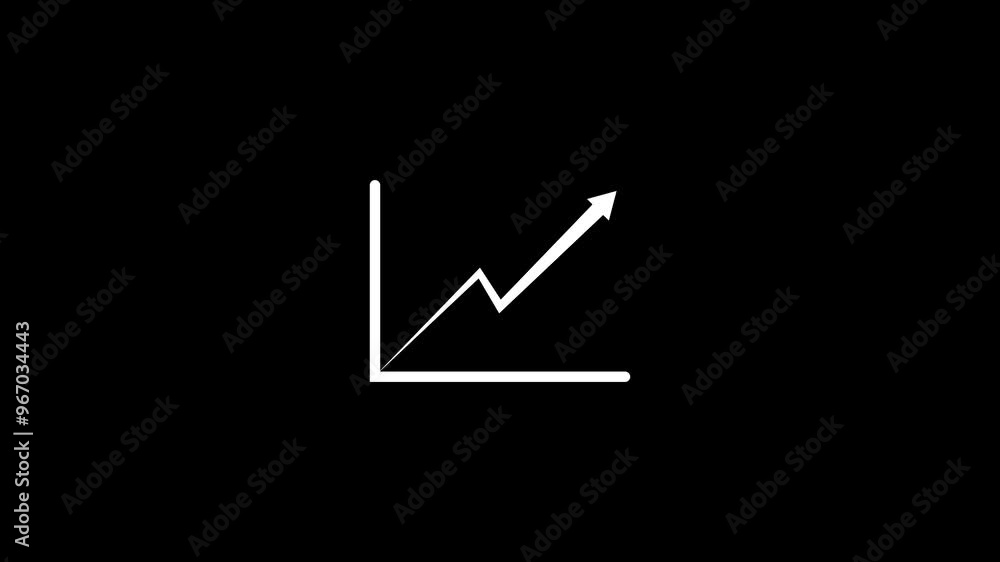 Stock Market Icon.business graph up arrow icon line Stock Market Icon.business graph up arrow icon line