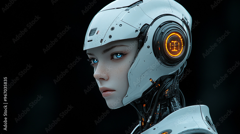 A white anthropomorphic robot. A photo for a scientific book. A white anthropomorphic robot. A photo for a scientific book.