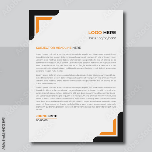 business corporate letterhead design template
