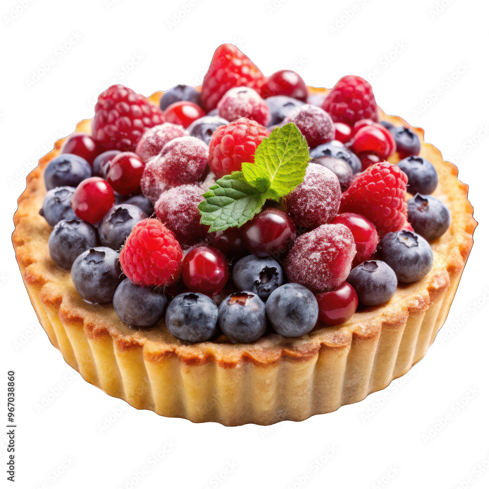 Tart with berries isolated on transparent background Tart with berries isolated on transparent background