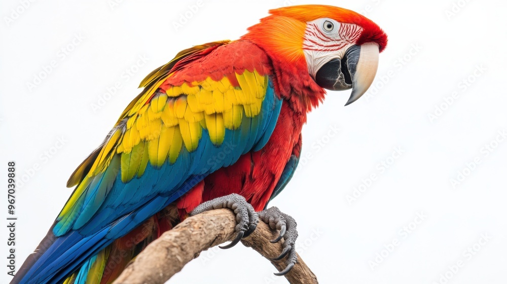 Fototapeta premium macaw parrot on a white background