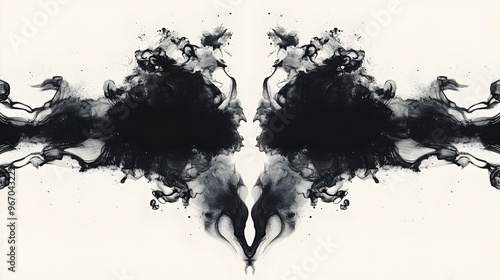 Mesmerizing Symmetrical Ink Blot Duality and Subversive Introspection photo