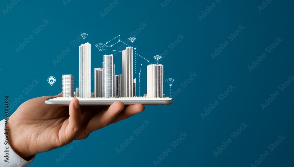 Highly detailed 3D rendering of an architectural blueprint Highly detailed 3D rendering of an architectural blueprint