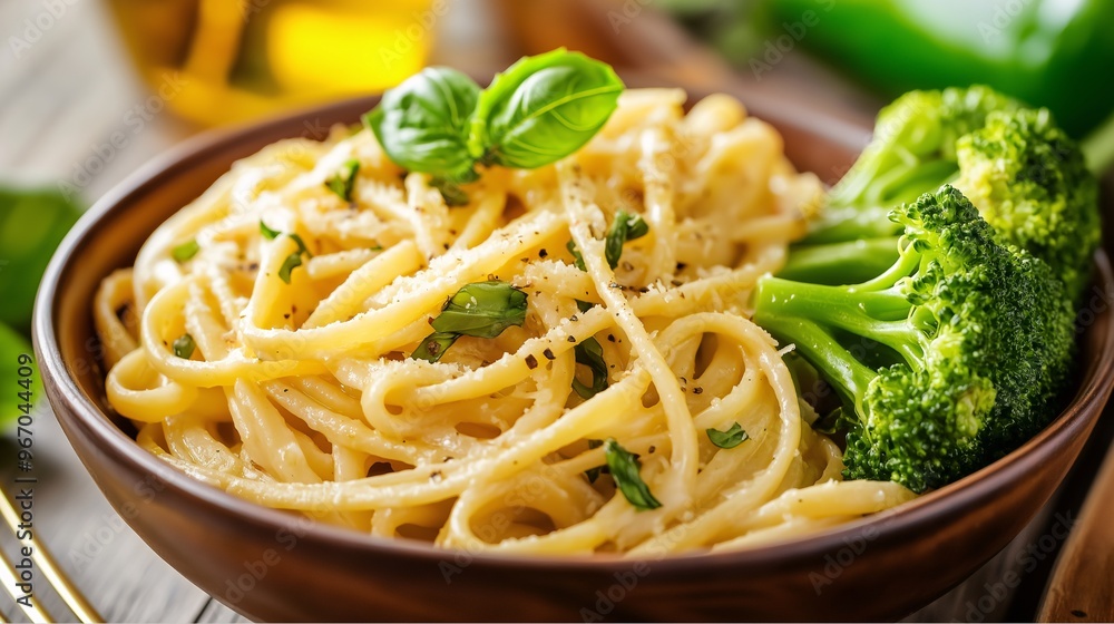 Creamy Garlic Parmesan Pasta with Broccoli Creamy Garlic Parmesan Pasta with Broccoli