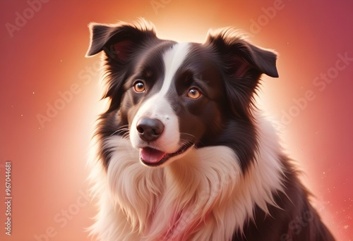 A Dog with Colour Background