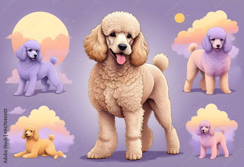 A Dog with Colour Background A Dog with Colour Background