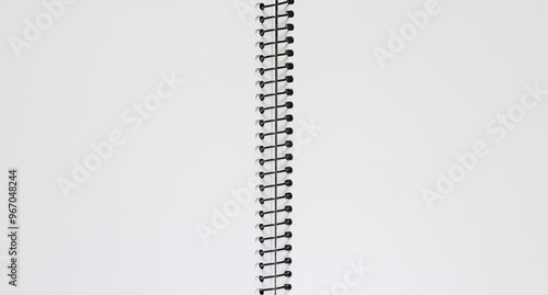 Bild auf Leinwand two blank pages of sketch book with spiral bound