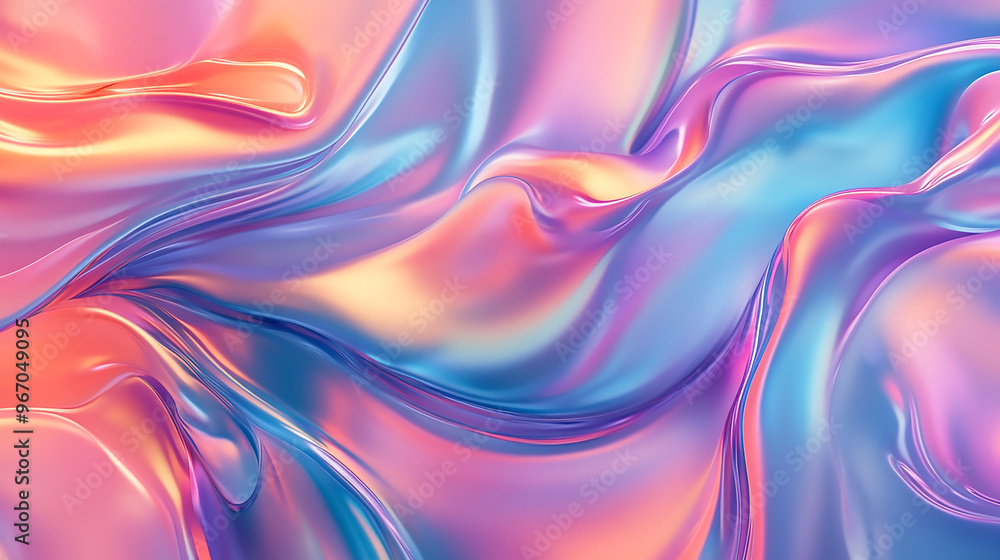 Obraz premium A Soft Pastel Waves Abstract Background