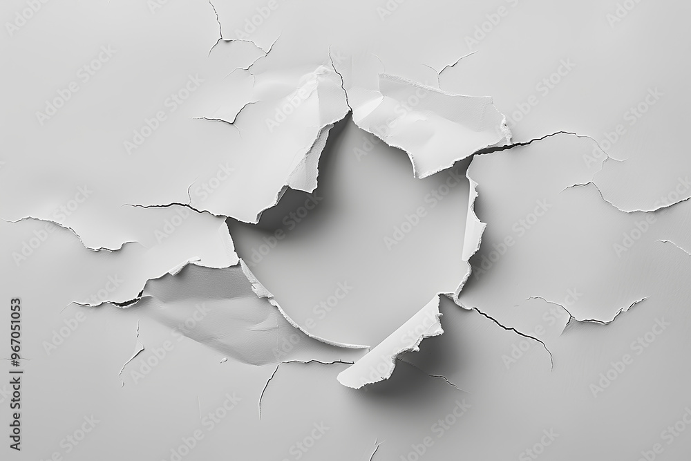 A white wall with a hole in it A white wall with a hole in it
