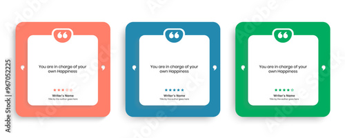 Creative Testimonial Editable Vector Illustration, Empty speech bubbles, What our Clients Say, Quote, Review, Feedback, Infographic Template, Label, editable text box layout, recommendation note