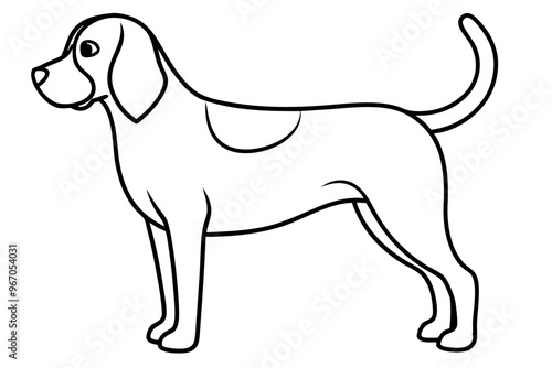 Beagle silhouette vector illustration