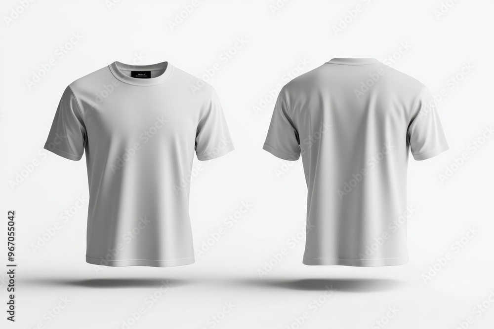White T-shirt template, front and back view White T-shirt template, front and back view