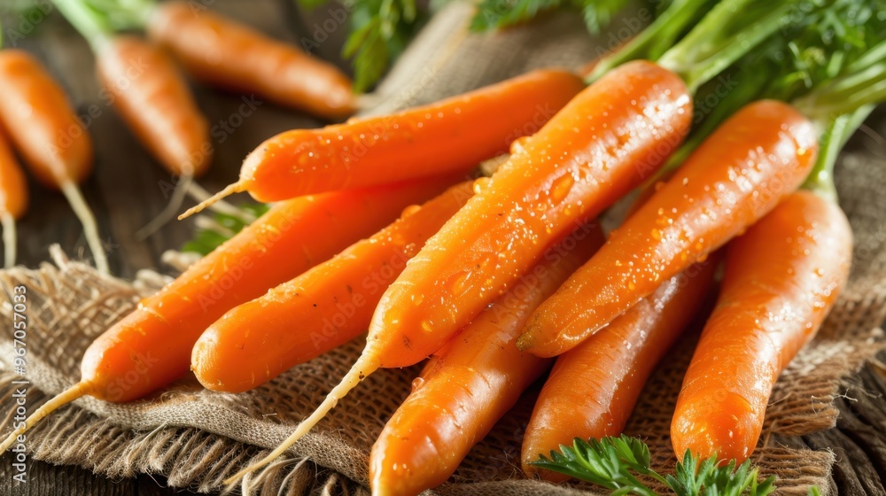 Baby Carrots: Crisp and sweet, these baby carrots are ready-to-eat and ideal for snacking or adding to lunchboxes. Rich in beta-carotene and fiber.
Baby Carrots: Crisp and sweet, these baby carrots are ready-to-eat and ideal for snacking or adding to lunchboxes. Rich in beta-carotene and fiber.