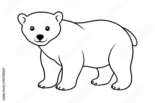 Bear Cub silhouette vector illustration