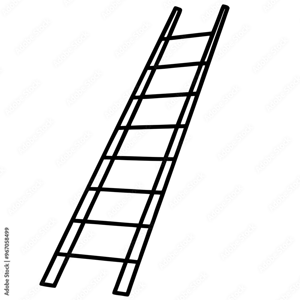 ladder outline coloring book page line art illustration digital drawing ladder outline coloring book page line art illustration digital drawing