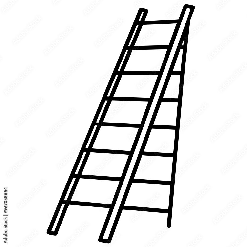ladder outline coloring book page line art illustration digital drawing ladder outline coloring book page line art illustration digital drawing