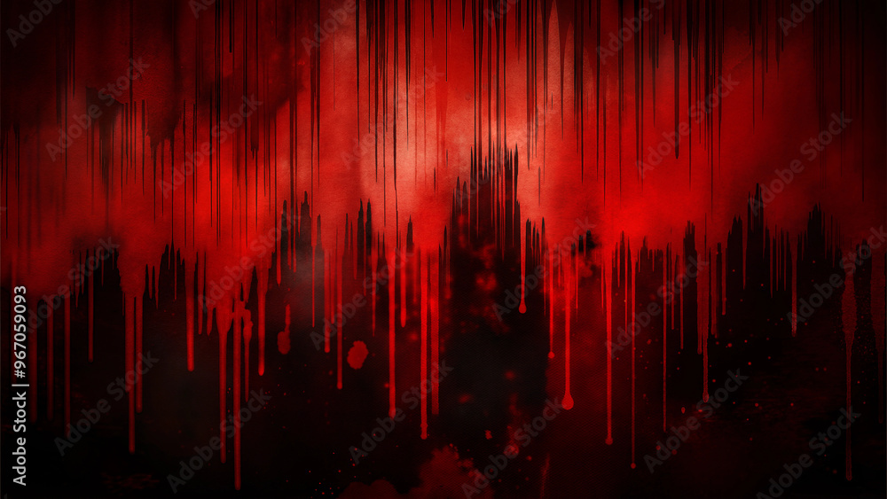 Abstract red paint drips, dark and dramatic, creating a moody background for horror themes Abstract red paint drips, dark and dramatic, creating a moody background for horror themes