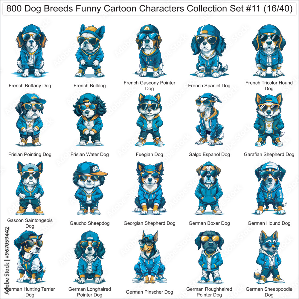 Dog Breeds Funny Cartoon Characters Collection Set of 800 Dog Faces Isolated Part 16 Dog Breeds Funny Cartoon Characters Collection Set of 800 Dog Faces Isolated Part 16