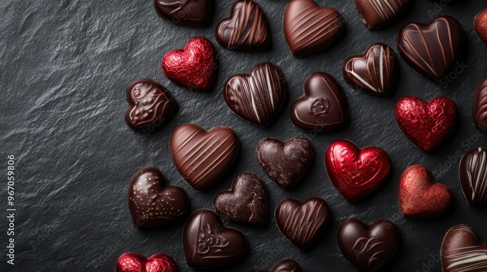 Assorted Chocolate Hearts for Valentines Day Assorted Chocolate Hearts for Valentines Day