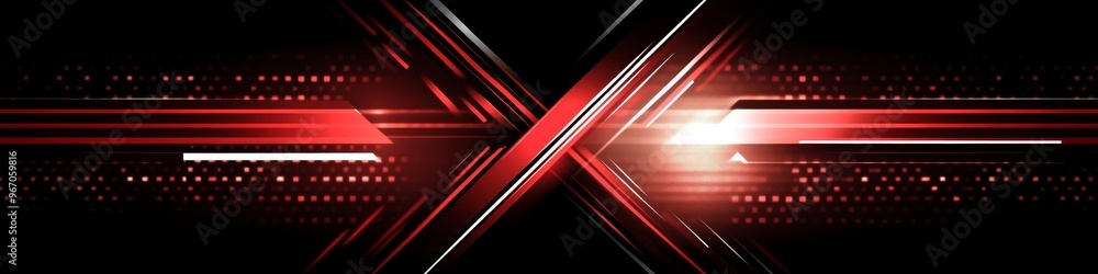 Fototapeta premium Dynamic Abstract Geometric Design: Red and Black Background with White Lines. Striking Vector Illustration for Marketing Campaigns, Cultural Promotions, and 4K Wallpapers. Versatile Composition with C