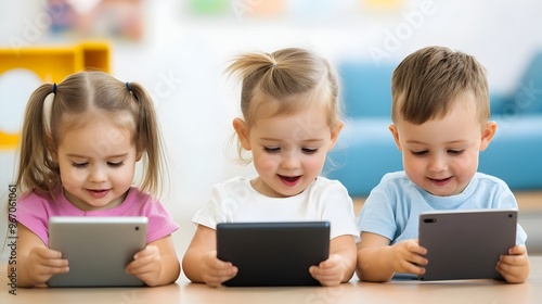 Children Using Tablets in a...