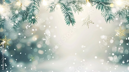 A captivating background for a poster that combines the essence of New Year's Day and Christmas. The background might feature elements like fireworks for New Year's and Christmas trees