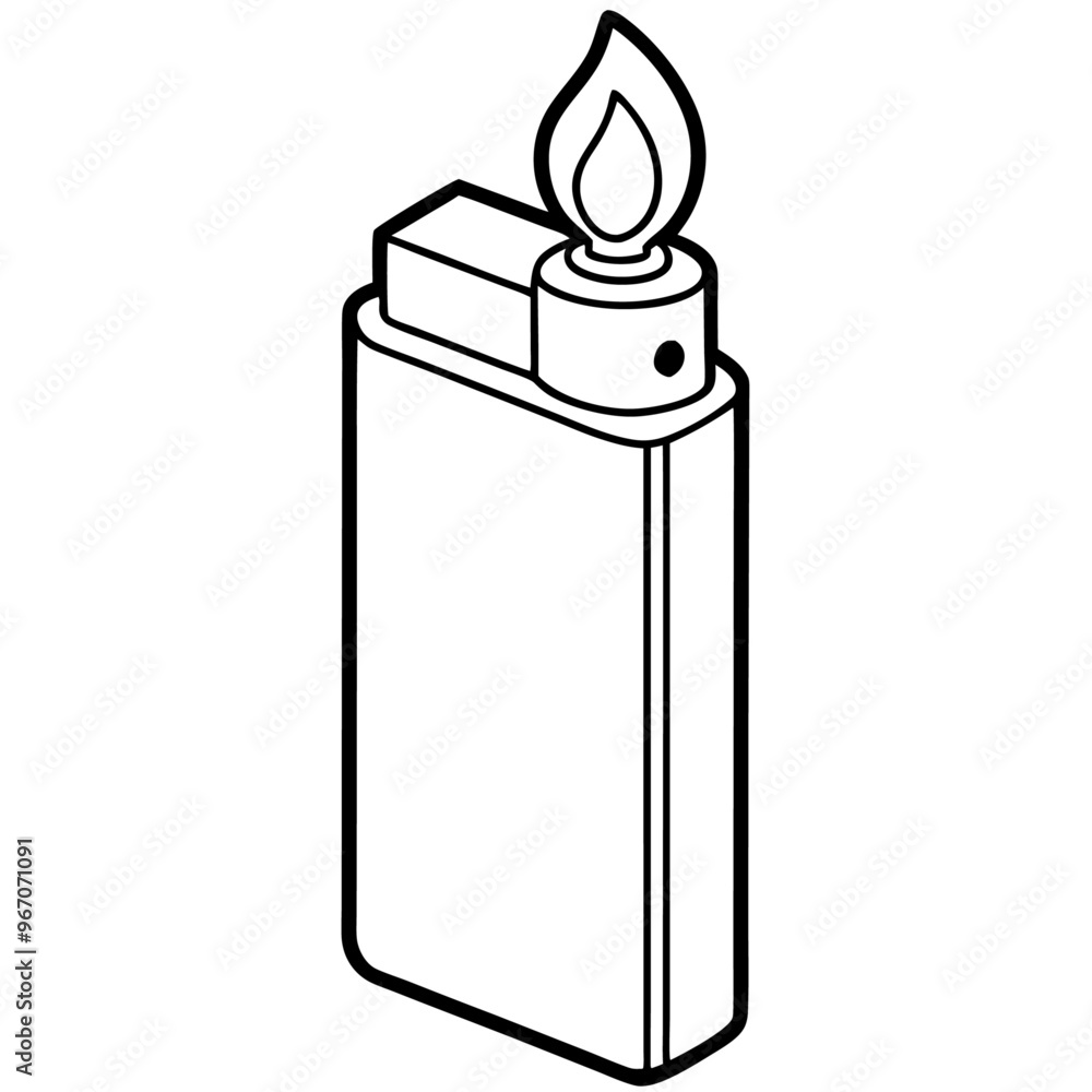 Fototapeta premium lighter outline coloring book page line art illustration digital drawing
