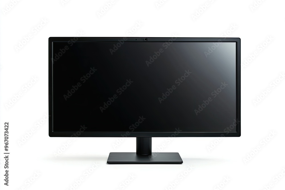 Professional photographer monitor with shading hood isolated on white background Professional photographer monitor with shading hood isolated on white background