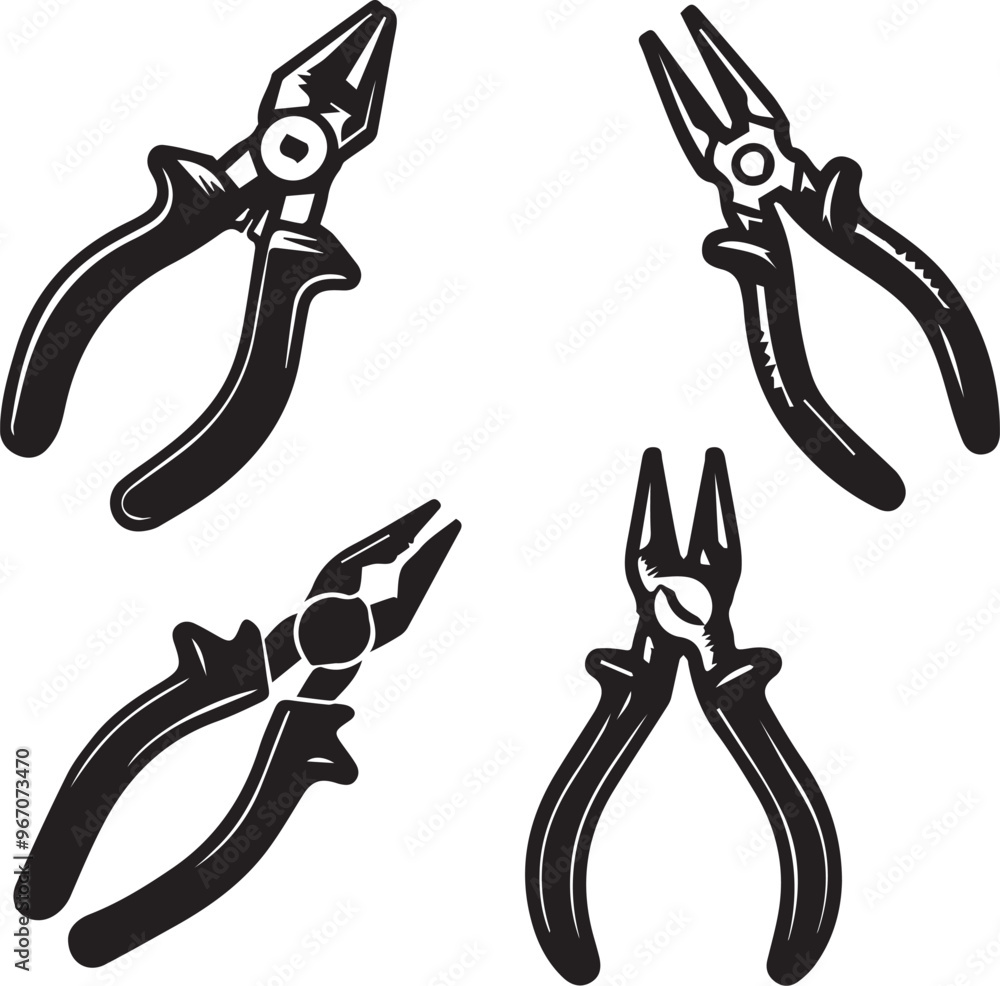 Pliers | Cutting, Gripping, Adjusting tool - hand tool Pliers silhouette Pliers | Cutting, Gripping, Adjusting tool - hand tool Pliers silhouette