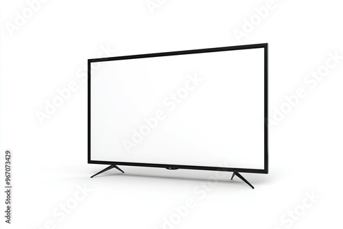 Flat TV isolated on a white background