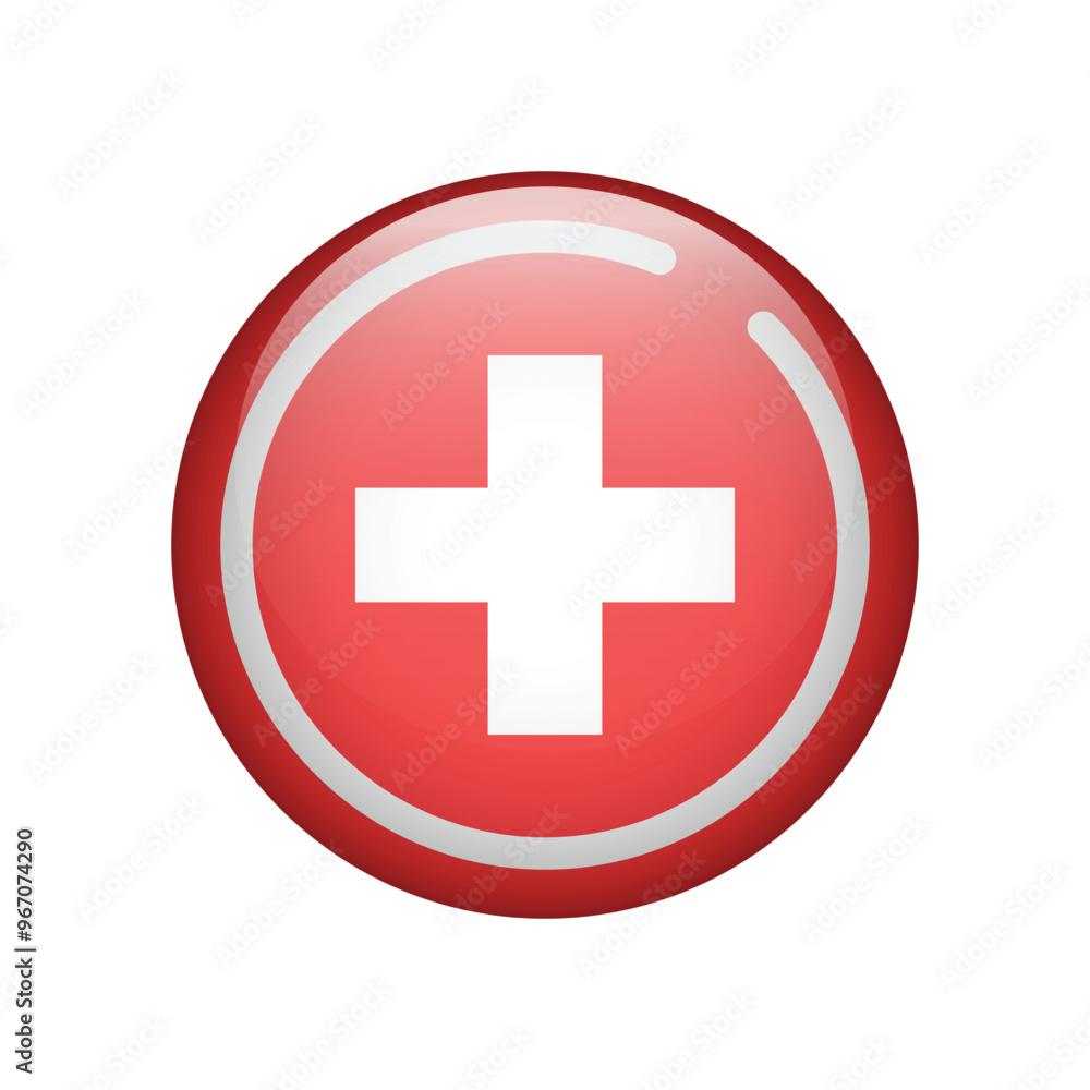 Plus sign icon isolated on white background. Medical symbol of emergency. Vector Plus sign icon isolated on white background. Medical symbol of emergency. Vector