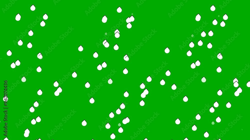 Rain animation video isolated with green screen Rain animation video isolated with green screen