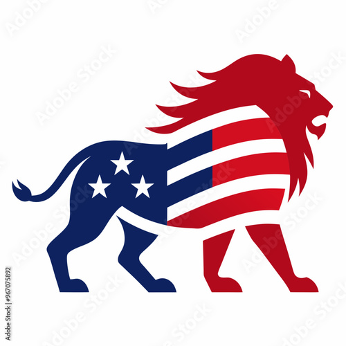 Lions in America campaign vector t-shirt design photo