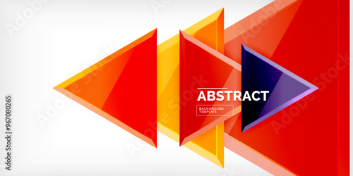 Free Download Triangle glass shapes geometric abstract background. Vector Illustration For Wallpaper, Banner, Background, Card, Book Illustration, landing page - GFXLoad