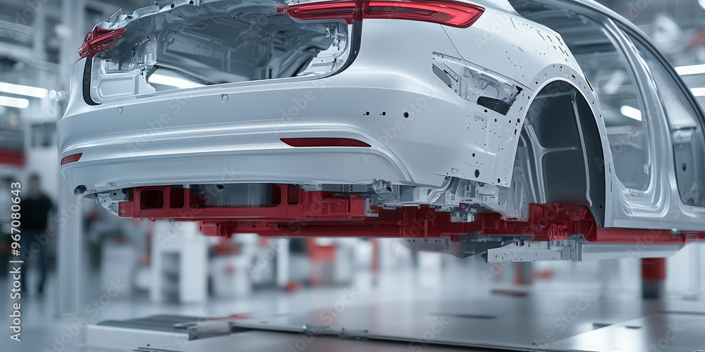 Fototapeta premium Advanced automotive production designs. Car industry. 
