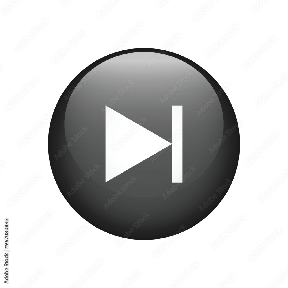 Forward icon isolated on white background. Next round button vector illustration Forward icon isolated on white background. Next round button vector illustration