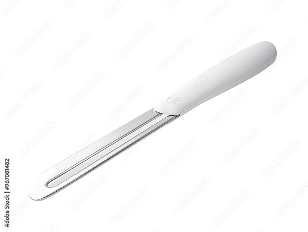 a white knife with a white handle a white knife with a white handle
