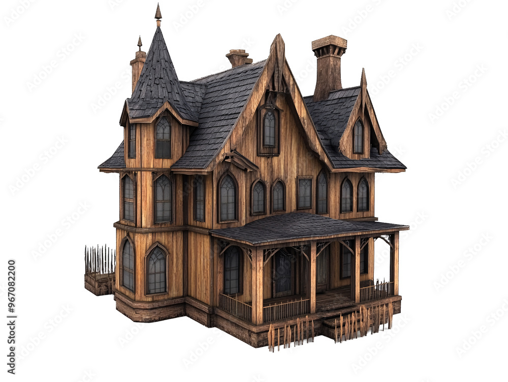 a wooden house with a black roof a wooden house with a black roof