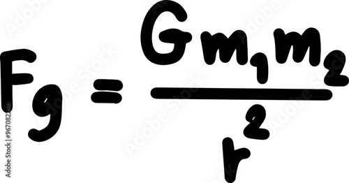 mechanics Equations formulas hand written Newton�s Universal Law of Gravitation